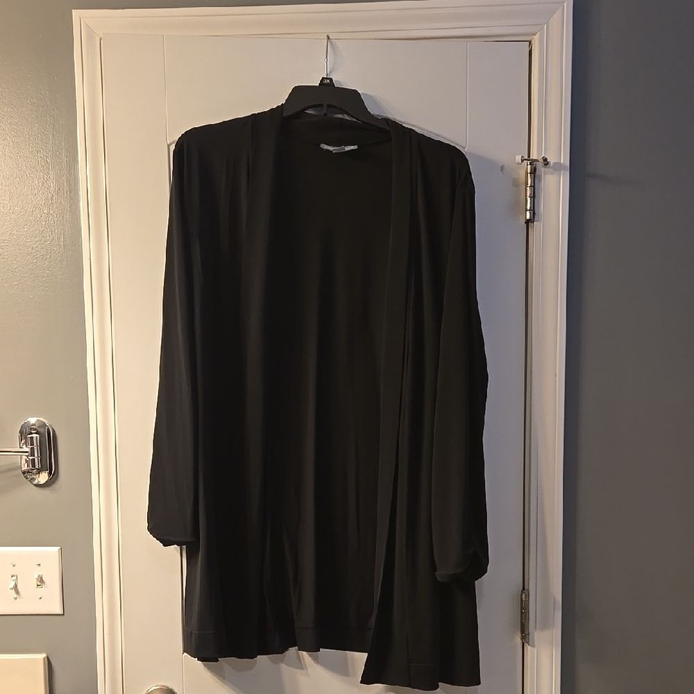 Black Open Front Cardigan 22/24 Jessica London